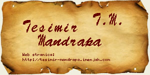 Tešimir Mandrapa vizit kartica